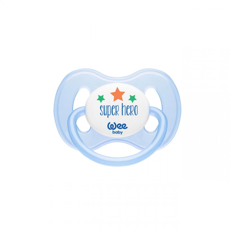 WEE BABY Süper Hero Yazılı Emzik 0-6 Ay