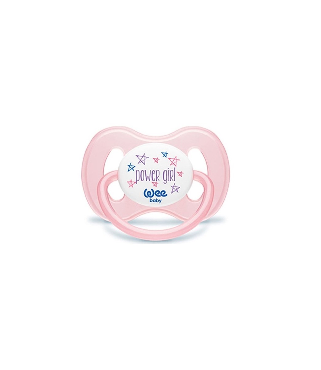 WEE BABY Power Girl Yazılı Emzik 0-6 Ay