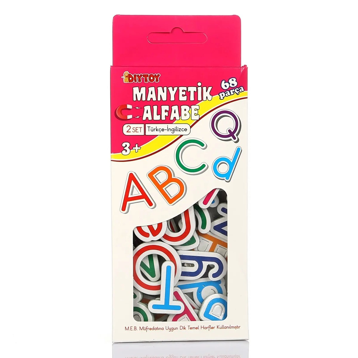 Manyetik İngilizce Alfabe ve Resimler (68 Parça)