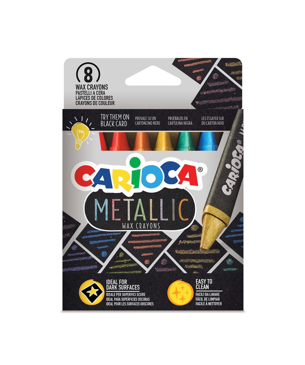 Carioca Jumbo Üçgen Mum Boya Kalemi Metalik 8’li