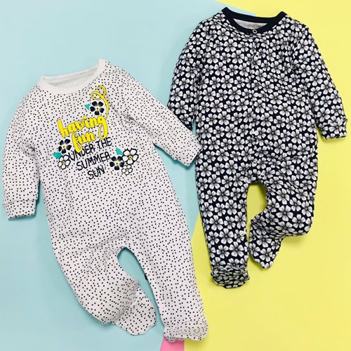 Puantiye Çiçekli Konbin 2li Kız Bebe Mevsimlik Tulum Set