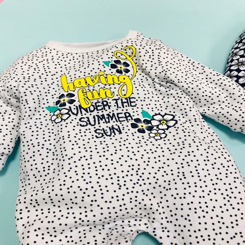 Puantiye Çiçekli Konbin 2li Kız Bebe Mevsimlik Tulum Set 